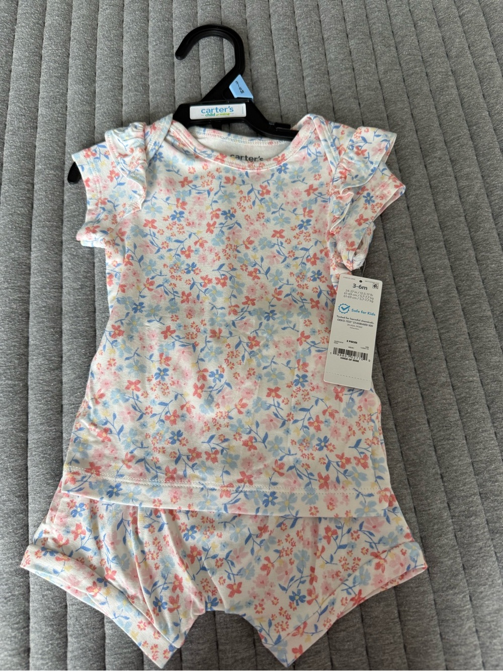 Carter's Floral Short Sleeve Baby Pajama Set